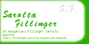 sarolta fillinger business card